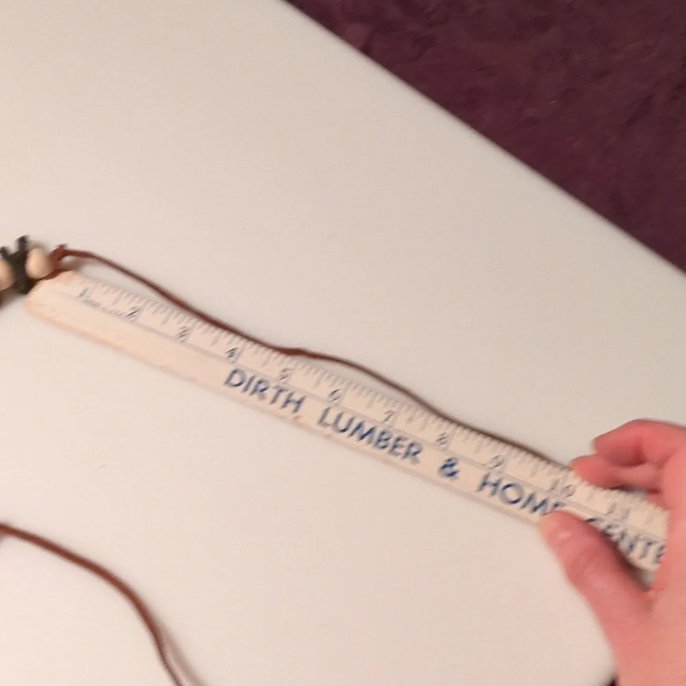 Handmade Genuine Leather Natural Wood Necklace Choker Bracelet Black #09 - Picture 11 of 11